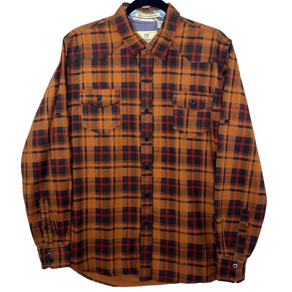 Scotch & Soda Other - Scotch & Soda Cotton Plaid Collared Long Sleeve Button Down Shirt Brown XL